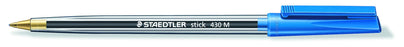 Staedtler 430 Ballpoint Pen Stick Medium Blue x 10's pack ST430-M-3