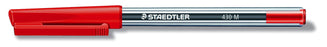 Staedtler 430 Ballpoint Pen Stick Medium Red x 10's pack ST430-M-2