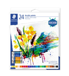 Staedtler Design Journey Acrylic Paint Assorted, Pack of 24 Tubes ST8500-C24