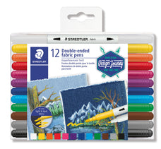 Staedtler Design Journey Double-ended Fabric Marker Pens, Assorted, Pack of 12 ST3190-TB12