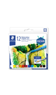 Staedtler Design Journey Watercolour Crayons Assorted, Pack of 12 ST223-C12