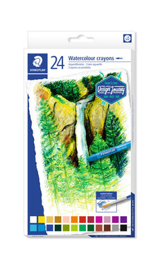 Staedtler Design Journey Watercolour Crayons Assorted, Pack of 24 ST223-C24