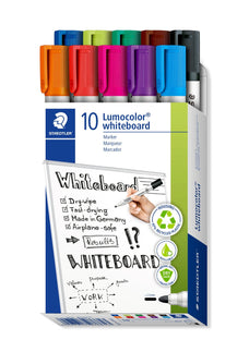 Staedtler Lumocolor 2.0 to 5mm Fine/Bullet Tip Whiteboard Marker, Assorted Box of 10 ST351-B10