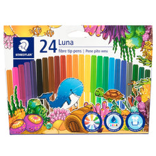 Staedtler Luna Fibre-tip Pens 2mm Assorted, Pack of 24 ST327-LWP24