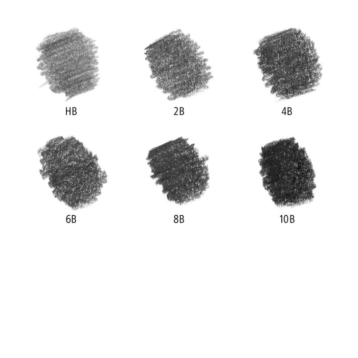 Staedtler Mars Lumograph Pure Graphite, 6 Assorted Degrees, In Reusable Metal Storage Tin ST100G-M6