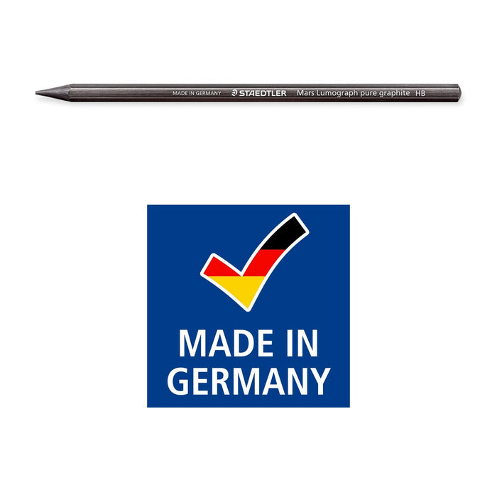 Staedtler Mars Lumograph Pure Graphite Pencil, 12 Assorted Degrees, In Reusable Metal Storage Tin ST100G-M12