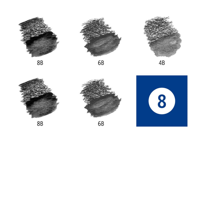 Staedtler Mars Lumograph Tin of 6 Aquarell Pencils (5 Watercolour Graphite Pencils and 1 Round Brush) ST100A-G6