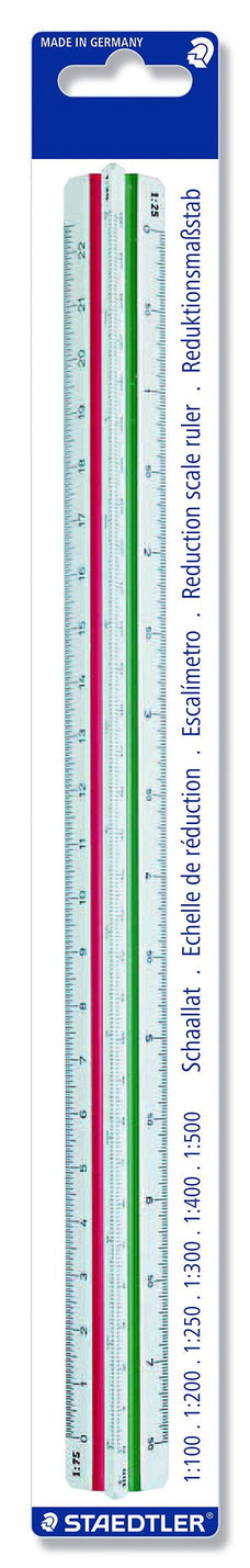 Staedtler Mars® Triangular Reduction Scale Rule (scale - 1:100, 200, 250, 300, 400, 500) ST561-98-4BK