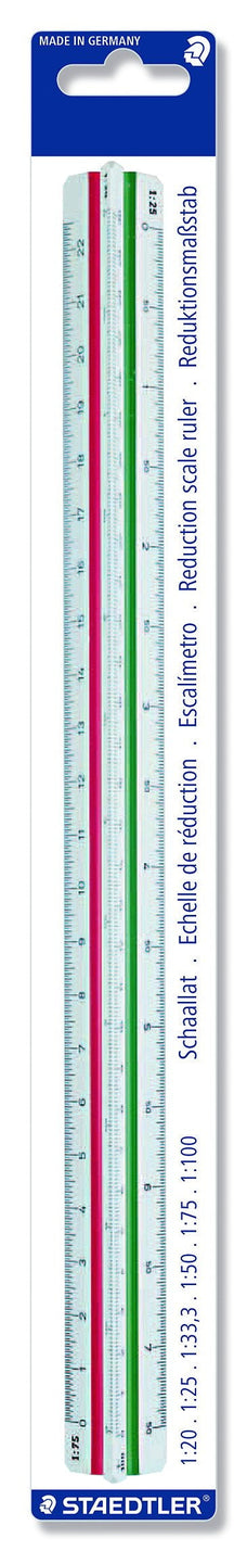 Staedtler Mars® Triangular Reduction Scale Rule (scale - 1:20, 25, 33⅓, 50, 75, 100) ST561-98-2BK