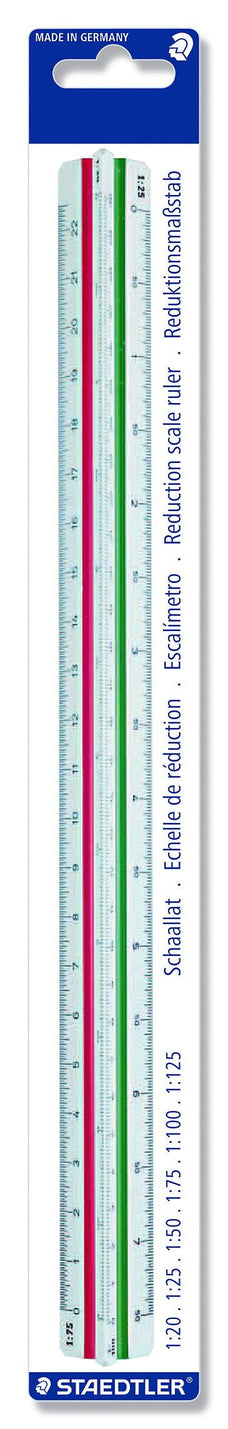 Staedtler Mars® Triangular Reduction Scale Rule (scale - 1:20, 25, 50, 75, 100, 125) ST561-98-1BK