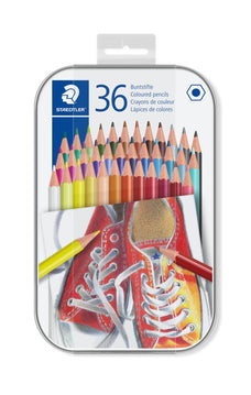 Staedtler Non-Wood Coloured Pencils Assorted, Pack of 36 in a tin ST175-M36