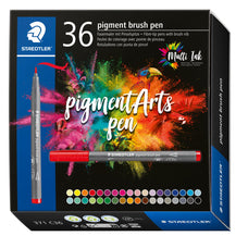 Staedtler Pigment Arts Brush Pen Assorted, Pack of 36 ST371-C36