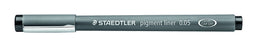 STAEDTLER Pigment Liner 0.05mm Tip Black x 10's pack ST308-005-9