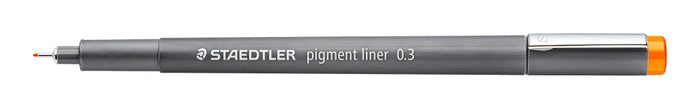 STAEDTLER Pigment Liner 0.3mm Tip Orange x 10's pack ST308-03-4