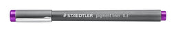 STAEDTLER Pigment Liner 0.3mm Tip Violet x 10's pack ST308-03-6