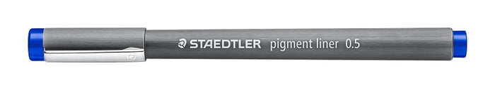 STAEDTLER Pigment Liner 0.5mm Tip Blue x 10's pack ST308-05-3