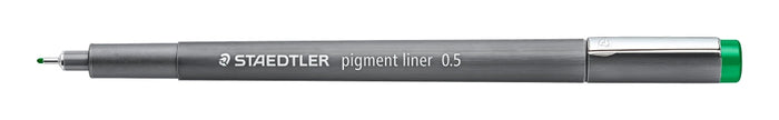 STAEDTLER Pigment Liner 0.5mm Tip Green x 10's pack ST308-05-5