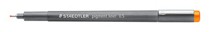 STAEDTLER Pigment Liner 0.5mm Tip Orange x 10's pack ST308-05-4