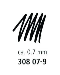 STAEDTLER Pigment Liner 0.7mm Tip Black x 10's pack ST308-07-9