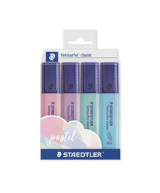 Staedtler Textsurfer Classic 364 Highlighter Assorted Pastel Wallet of 4 ST364-CWP4PA