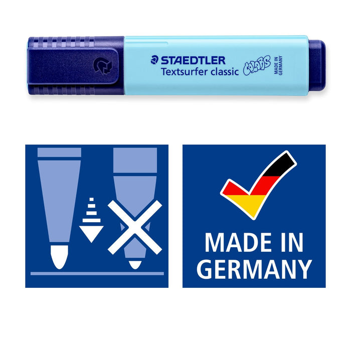 Staedtler Textsurfer Classic 364 Highlighter Excellent Colours, Assorted Wallet of 4 ST364-CWP4-X