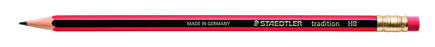 Staedtler Tradition Eraser Tip Graphite Pencil HB x 12's pack ST112-HB