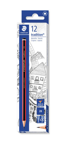 Staedtler Tradition Graphite Pencil 2B x 12's pack ST110-2B