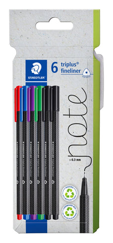 Staedtler Triplus Fineliner Assorted, Pack of 6 ST334-C6