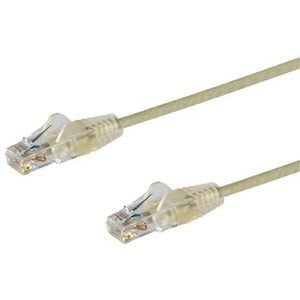 StarTech.com 1.5 m CAT6 Cable - Slim CAT6 Patch Cord - Grey - Snagless RJ45 Connectors - Gigabit Ethernet Cable - 28 AWG (N6PAT150CMGRS) - 1.50 m Category 6 Network Cable for Network Device - First End: 1 x RJ-45 Network - Male - Second End: 1 x RJ-45 ... IM4693167