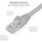 StarTech.com 1.5m CAT6 Ethernet Cable - Grey Snagless Gigabit - 100W PoE UTP 650MHz Category 6 Patch Cord UL Certified Wiring/TIA - 1.50 m Category 6 Network Cable for Network Device, Hub, Distribution Panel, Workstation, IP Phone - First End: 1 x RJ-4... IM4833284