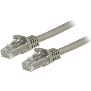 StarTech.com 1.5m CAT6 Ethernet Cable - Grey Snagless Gigabit - 100W PoE UTP 650MHz Category 6 Patch Cord UL Certified Wiring/TIA - 1.50 m Category 6 Network Cable for Network Device, Hub, Distribution Panel, Workstation, IP Phone - First End: 1 x RJ-4... IM4833284