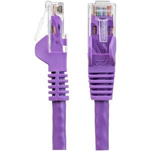 StarTech.com 1.5m CAT6 Ethernet Cable - Purple Snagless Gigabit - 100W PoE UTP 650MHz Category 6 Patch Cord UL Certified Wiring/TIA - 1.50 m Category 6 Network Cable for Network Device, Hub, Distribution Panel, Workstation, IP Phone - First End: 1 x RJ... IM4831051