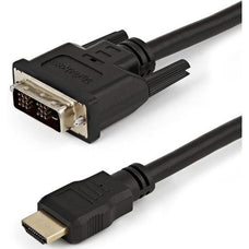 StarTech.com 1.5m HDMI to DVI-D Cable - M/M - 1.50 m DVI/HDMI Video Cable for Video Device, Monitor, TV, Projector - First End: 1 x 19-pin HDMI Digital Audio/Video - Male - Second End: 1 x 19-pin DVI-D Digital Video - Male - Shielding - Gold Plated Connec IM2528545