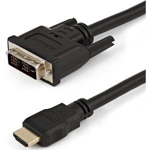 StarTech.com 1.5m HDMI to DVI-D Cable - M/M - 1.50 m DVI/HDMI Video Cable for Video Device, Monitor, TV, Projector - First End: 1 x 19-pin HDMI Digital Audio/Video - Male - Second End: 1 x 19-pin DVI-D Digital Video - Male - Shielding - Gold Plated Connec IM2528545