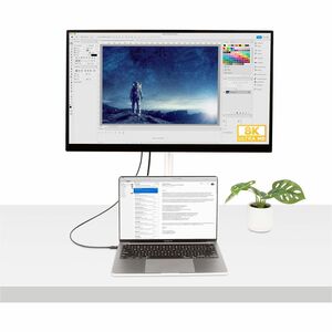 StarTech.com 1.6ft/50cm Thunderbolt 4 Cable, 40Gbps, 100W PD, 4K/8K Video, Intel-Certified, Compatible w/Thunderbolt 3/USB 3.2/DisplayPort - 1.6ft (50cm) Thunderbolt 4 cable supports 40 Gbps 8K 60Hz and 100W Charging; Compatible w/ USB4/USB-C and Thund... IM5930788