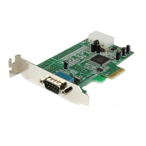 StarTech.com 1 Port Low Profile Native RS232 PCI Express Serial Card with 16550 UART - Low-profile Plug-in Card - PCI Express x1 - PC, Mac, Linux - 1 x Number of Serial Ports External - TAA Compliant IM1618034