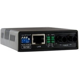 StarTech.com 10/100 Multi Mode Fiber Copper Fast Ethernet Media Converter ST 2 km - 1 x Network (RJ-45) - 1 x ST Ports - DuplexST Port - Multi-mode - Fast Ethernet - 10Base-T, 100Base-FX, 100Base-FX - 2 km - AC Adapter - External - TAA Compliant IM2951649
