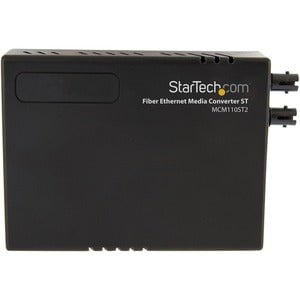 StarTech.com 10/100 Multi Mode Fiber Copper Fast Ethernet Media Converter ST 2 km - 1 x Network (RJ-45) - 1 x ST Ports - DuplexST Port - Multi-mode - Fast Ethernet - 10Base-T, 100Base-FX, 100Base-FX - 2 km - AC Adapter - External - TAA Compliant IM2951649