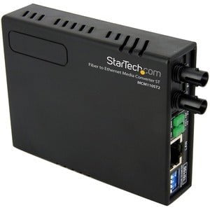 StarTech.com 10/100 Multi Mode Fiber Copper Fast Ethernet Media Converter ST 2 km - 1 x Network (RJ-45) - 1 x ST Ports - DuplexST Port - Multi-mode - Fast Ethernet - 10Base-T, 100Base-FX, 100Base-FX - 2 km - AC Adapter - External - TAA Compliant IM2951649