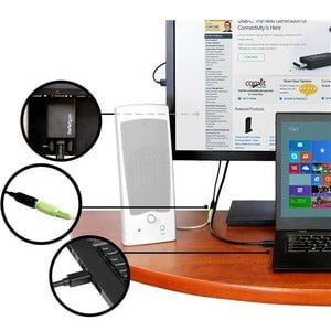 StarTech.com 10 ft 3m Mini DisplayPort to VGA Adapter Cable with Audio - Mini DP to VGA Converter - 1920x1200 - 2.99 m Mini DisplayPort/Mini-phone/USB/VGA A/V Cable for Monitor, Speaker, Audio/Video Device, Notebook - First End: 1 x 20-pin Mini DisplayPor IM3009600