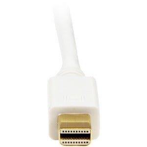 StarTech.com 10 ft Mini DisplayPort to DVI Adapter Converter Cable - Mini DP to DVI 1920x1200 - White - 3.05 m DVI/Mini DisplayPort Video Cable for Video Device, Notebook, Ultrabook, MacBook - First End: 1 x Mini DisplayPort Digital Audio/Video - Male - S IM2467440