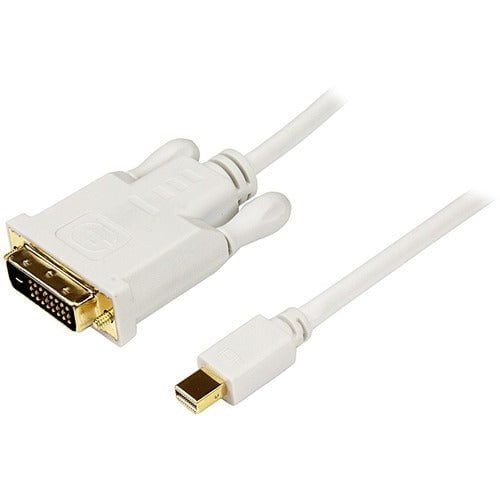 StarTech.com 10 ft Mini DisplayPort to DVI Adapter Converter Cable - Mini DP to DVI 1920x1200 - White - 3.05 m DVI/Mini DisplayPort Video Cable for Video Device, Notebook, Ultrabook, MacBook - First End: 1 x Mini DisplayPort Digital Audio/Video - Male - S IM2467440