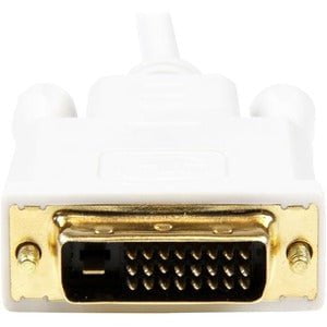 StarTech.com 10 ft Mini DisplayPort to DVI Adapter Converter Cable - Mini DP to DVI 1920x1200 - White - 3.05 m DVI/Mini DisplayPort Video Cable for Video Device, Notebook, Ultrabook, MacBook - First End: 1 x Mini DisplayPort Digital Audio/Video - Male - S IM2467440