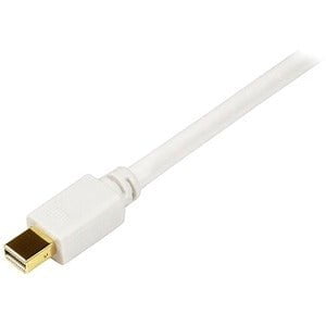 StarTech.com 10 ft Mini DisplayPort to DVI Adapter Converter Cable - Mini DP to DVI 1920x1200 - White - 3.05 m DVI/Mini DisplayPort Video Cable for Video Device, Notebook, Ultrabook, MacBook - First End: 1 x Mini DisplayPort Digital Audio/Video - Male - S IM2467440