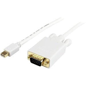 StarTech.com 10 ft Mini DisplayPort™ to VGA Adapter Converter Cable - mDP to VGA 1920x1200 - White - 3.05 m Mini DisplayPort/VGA Video Cable for Notebook, Video Device, Ultrabook, Projector, TV - First End: 1 x 20-pin Mini DisplayPort Digital Audio/Video IM2487327