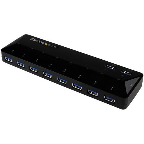 StarTech.com 10-Port USB 3.0 Hub with Charge and Sync Ports - 2 x 1.5A Ports - USB 3.0 - External - 10 USB Port(s) - 10 USB 3.0 Port(s) - PC IM3260135