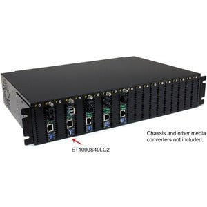 StarTech.com 1000 Mbps Gigabit Single Mode Fiber Media Converter LC 40 km - 1 x Network (RJ-45) - 1 x LC Ports - DuplexLC Port - Single-mode - Gigabit Ethernet - 1000Base-T, 1000Base-SX/LX - 40 km - AC Adapter - Desktop, Rack-mountable - TAA Compliant IM2061159