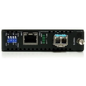 StarTech.com 1000 Mbps Gigabit Single Mode Fiber Media Converter LC 40 km - 1 x Network (RJ-45) - 1 x LC Ports - DuplexLC Port - Single-mode - Gigabit Ethernet - 1000Base-T, 1000Base-SX/LX - 40 km - AC Adapter - Desktop, Rack-mountable - TAA Compliant IM2061159
