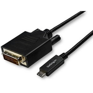 StarTech.com 10ft (3m) USB C to DVI Cable - 1080p USB Type-C to DVI-Digital Video Display Adapter Monitor Cable - Works w/ Thunderbolt 3 - 3 m DVI/USB Video Cable for Chromebook, Projector, MacBook, Workstation, iPad Pro - First End: 1 x 24-pin USB Type C IM4088609