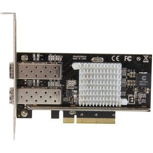StarTech.com 10G Network Card - 2x 10G Open SFP+ Multimode LC Fiber Connector - Intel 82599 Chip - Gigabit Ethernet Card - PCI Express x4 - 2.50 GB/s Data Transfer Rate - Intel 82599 - 2 Port(s) - Optical Fiber - 10GBase-X - SFP+ - Plug-in Card IM3016732